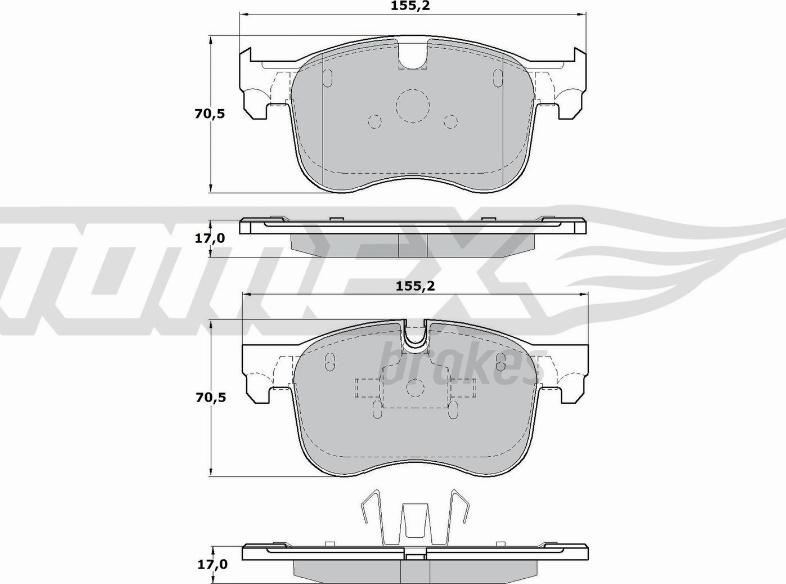 TOMEX brakes TX 17-29 - Гальмівні колодки, дискові гальма autocars.com.ua