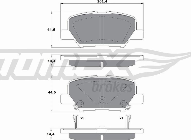 TOMEX brakes TX 17-30 - Гальмівні колодки, дискові гальма autocars.com.ua