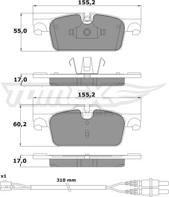 TOMEX brakes TX 17-31 - Гальмівні колодки, дискові гальма autocars.com.ua