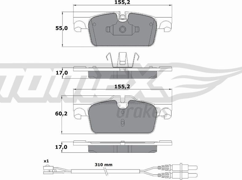 TOMEX brakes TX 17-31 - Гальмівні колодки, дискові гальма autocars.com.ua