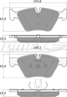 TOMEX brakes TX 17-33 - Тормозные колодки, дисковые, комплект autodnr.net