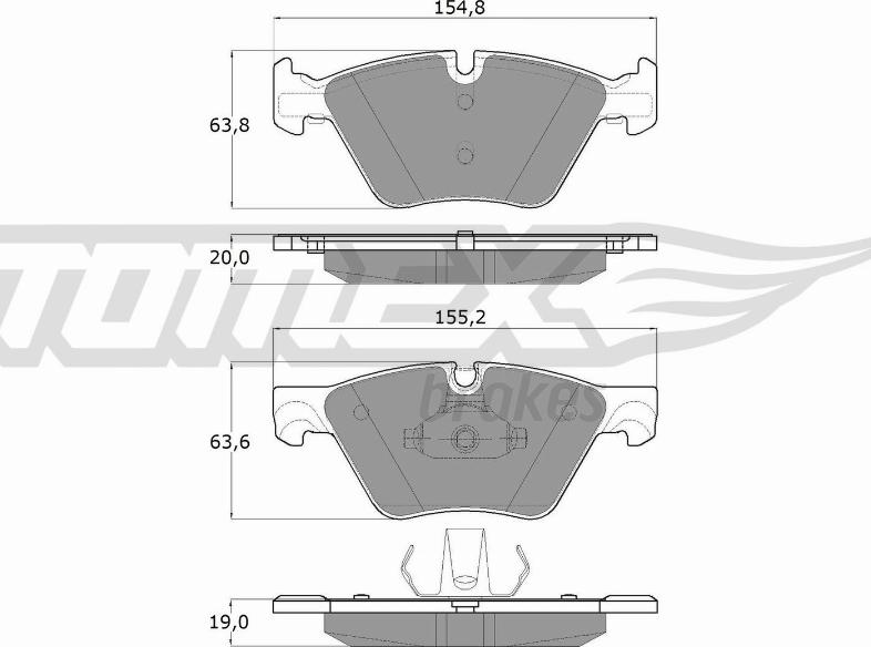 TOMEX brakes TX 17-33 - Гальмівні колодки, дискові гальма autocars.com.ua