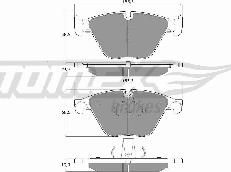 TOMEX brakes TX 17-35 - Гальмівні колодки, дискові гальма autocars.com.ua