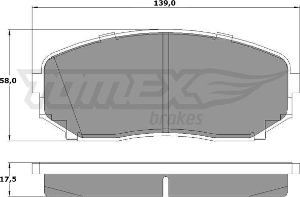 TOMEX brakes TX 17-42 - Гальмівні колодки, дискові гальма autocars.com.ua