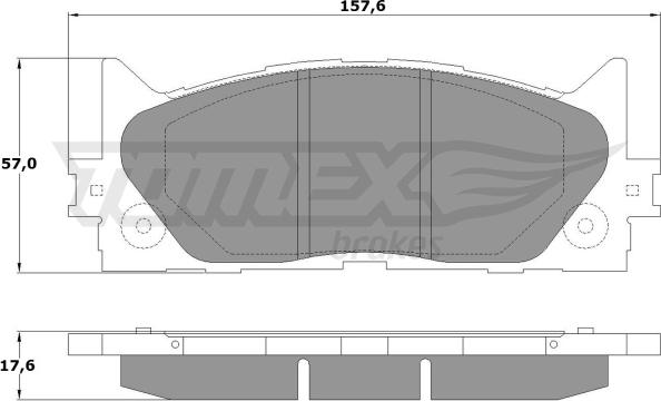 TOMEX brakes TX 17-59 - Гальмівні колодки, дискові гальма autocars.com.ua