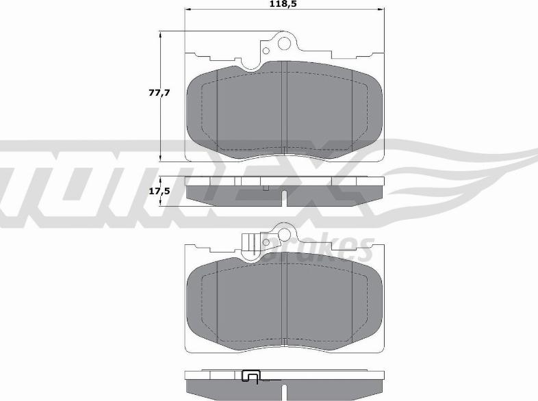 TOMEX brakes TX 17-60 - Гальмівні колодки, дискові гальма autocars.com.ua