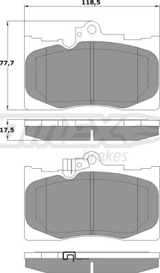 TOMEX brakes TX 17-60 - Гальмівні колодки, дискові гальма autocars.com.ua