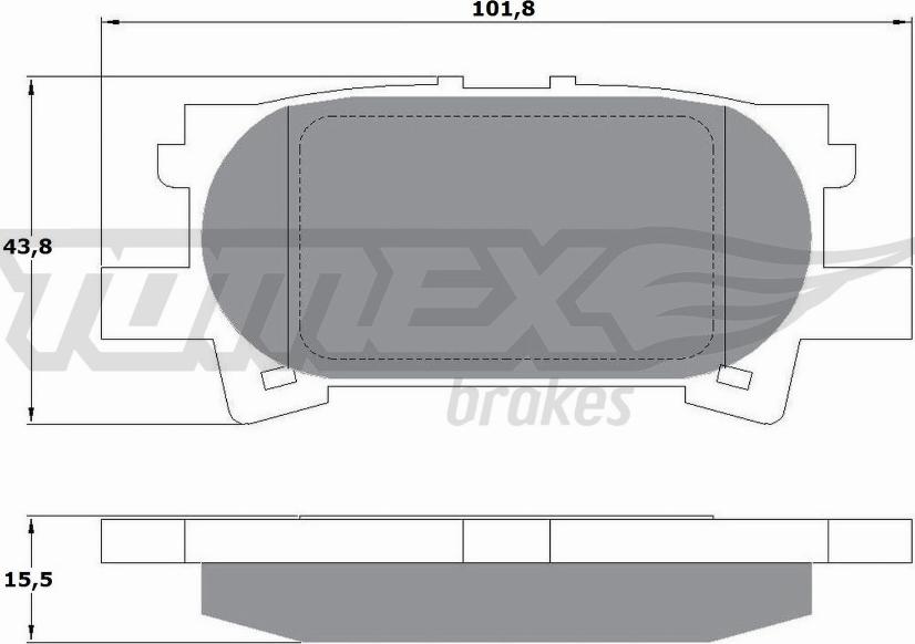 TOMEX brakes TX 17-64 - Гальмівні колодки, дискові гальма autocars.com.ua