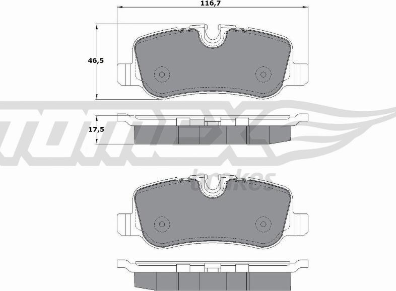 TOMEX brakes TX 17-72 - Гальмівні колодки, дискові гальма autocars.com.ua