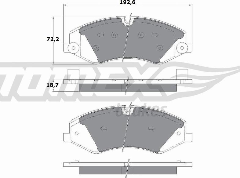 TOMEX brakes TX 17-73 - Гальмівні колодки, дискові гальма autocars.com.ua