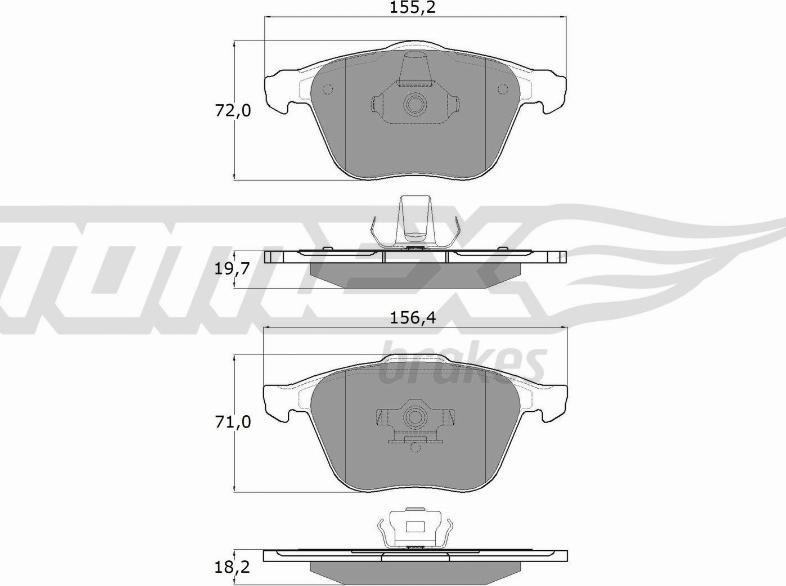 TOMEX brakes TX 17-74 - Гальмівні колодки, дискові гальма autocars.com.ua