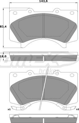 TOMEX brakes TX 17-77 - Гальмівні колодки, дискові гальма autocars.com.ua