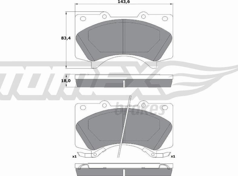 TOMEX brakes TX 17-77 - Гальмівні колодки, дискові гальма autocars.com.ua