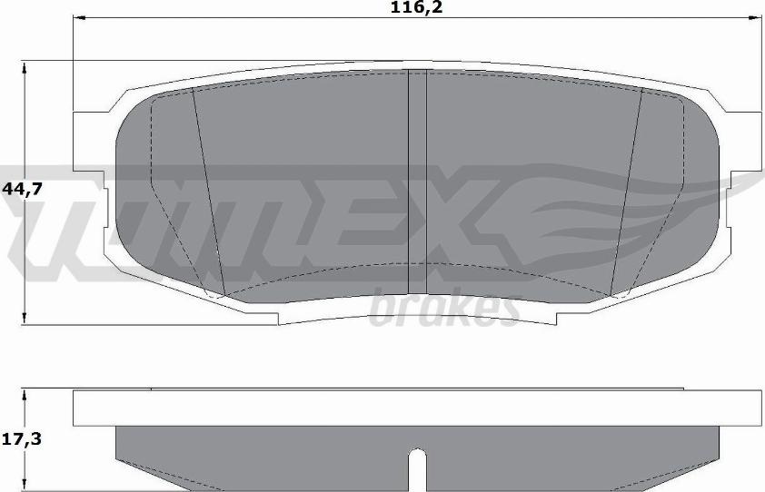 TOMEX brakes TX 17-78 - Гальмівні колодки, дискові гальма autocars.com.ua