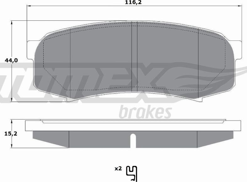 TOMEX brakes TX 17-79 - Гальмівні колодки, дискові гальма autocars.com.ua
