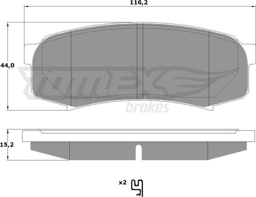 TOMEX brakes TX 17-79 - Гальмівні колодки, дискові гальма autocars.com.ua