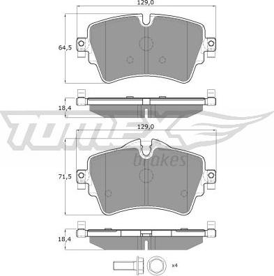 TOMEX brakes TX 17-82 - Гальмівні колодки, дискові гальма autocars.com.ua