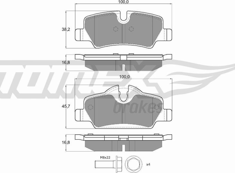 TOMEX brakes TX 17-83 - Гальмівні колодки, дискові гальма autocars.com.ua