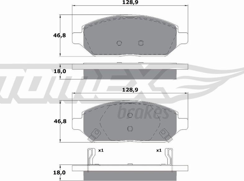 TOMEX brakes TX 17-90 - Гальмівні колодки, дискові гальма autocars.com.ua