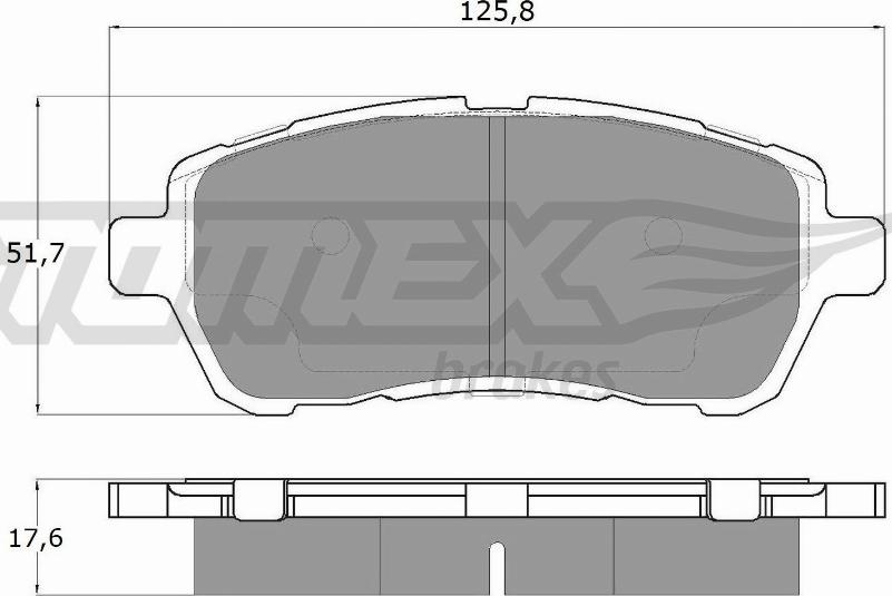 TOMEX brakes TX 17-95 - Гальмівні колодки, дискові гальма autocars.com.ua
