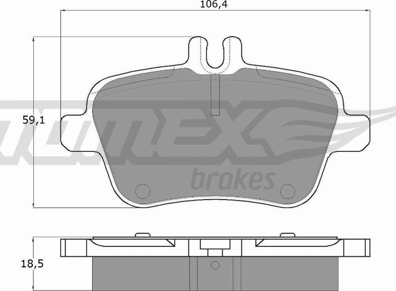 TOMEX brakes TX 18-08 - Гальмівні колодки, дискові гальма autocars.com.ua