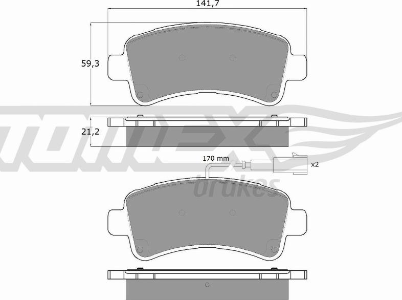 TOMEX brakes TX 18-11 - Тормозные колодки, дисковые, комплект autodnr.net