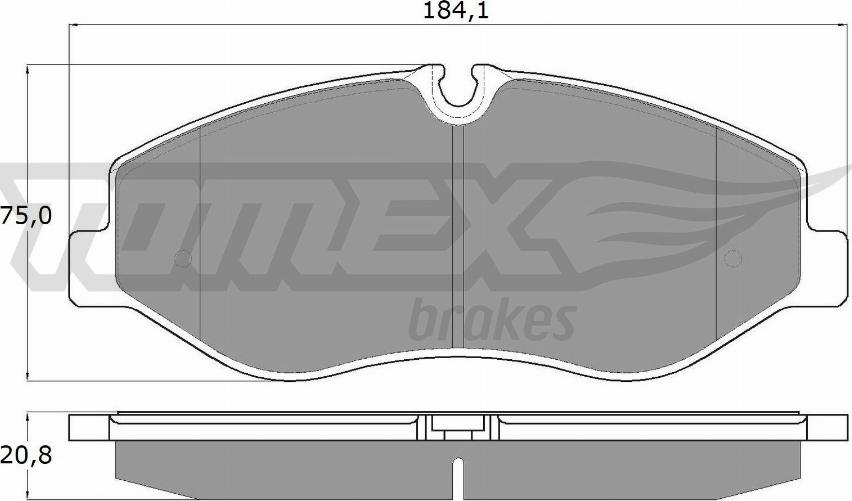 TOMEX brakes TX 18-12 - Гальмівні колодки, дискові гальма autocars.com.ua