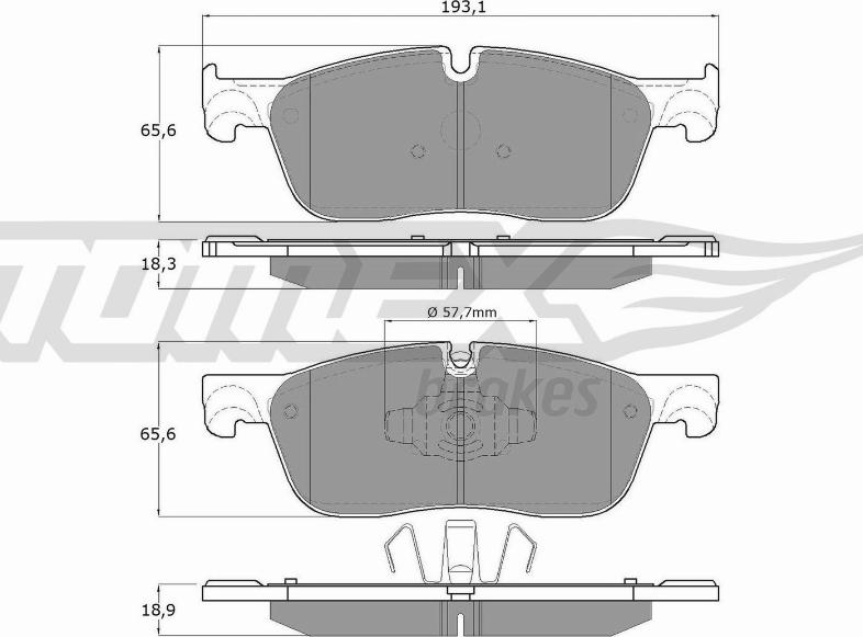 TOMEX brakes TX 18-151 - Гальмівні колодки, дискові гальма autocars.com.ua