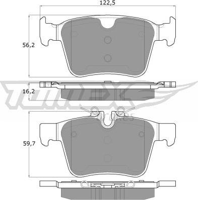 TOMEX brakes TX 18-16 - Гальмівні колодки, дискові гальма autocars.com.ua