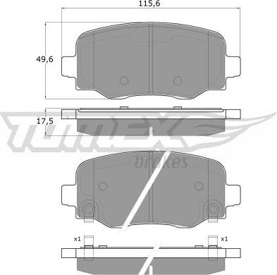 TOMEX brakes TX 18-19 - Гальмівні колодки, дискові гальма autocars.com.ua