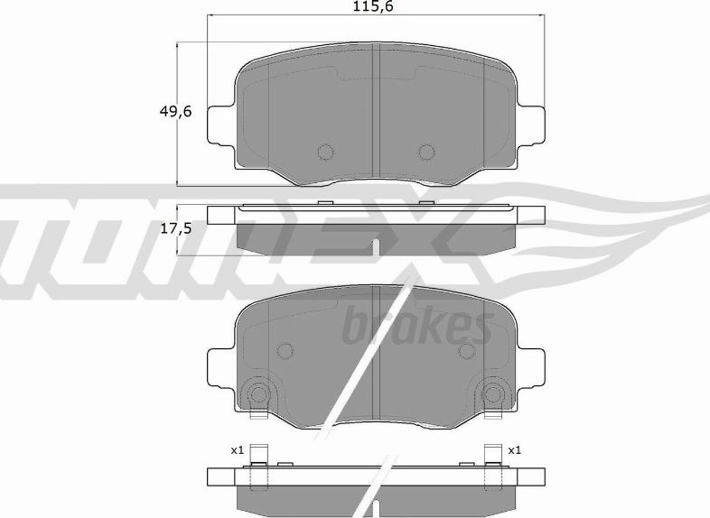 TOMEX brakes TX 18-19 - Гальмівні колодки, дискові гальма autocars.com.ua