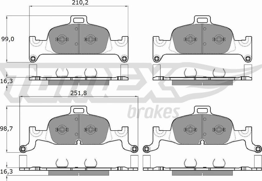 TOMEX brakes TX 18-22 - Гальмівні колодки, дискові гальма autocars.com.ua
