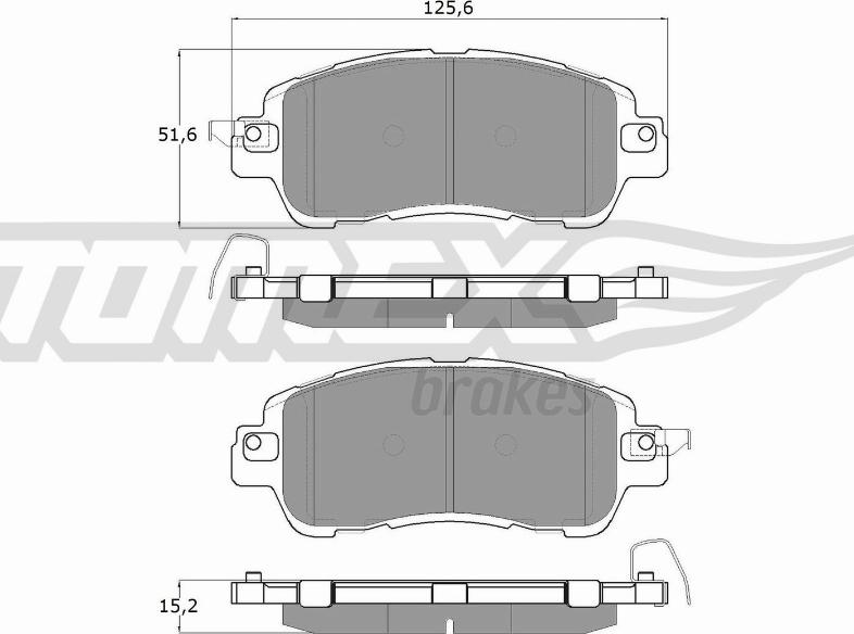 TOMEX brakes TX 18-26 - Гальмівні колодки, дискові гальма autocars.com.ua