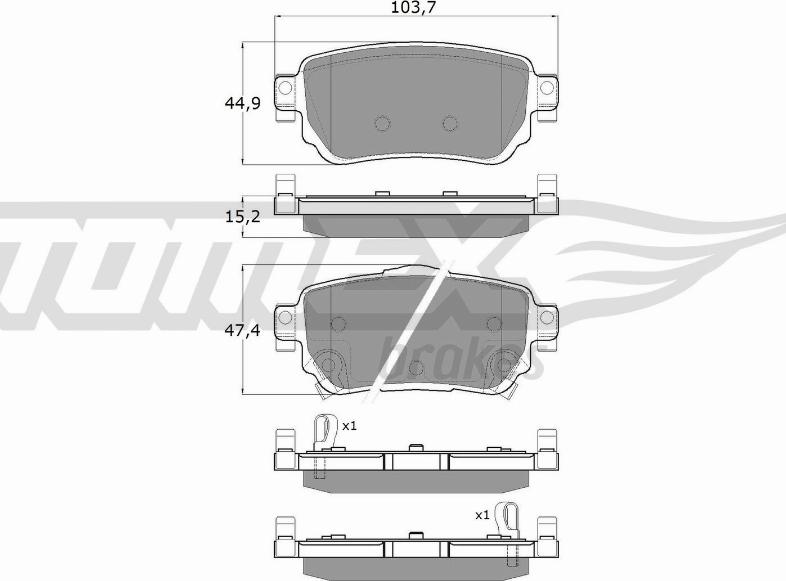 TOMEX brakes TX 18-27 - Гальмівні колодки, дискові гальма autocars.com.ua