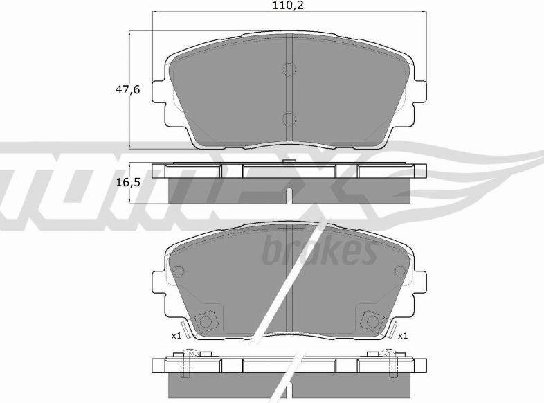 TOMEX brakes TX 18-30 - Гальмівні колодки, дискові гальма autocars.com.ua