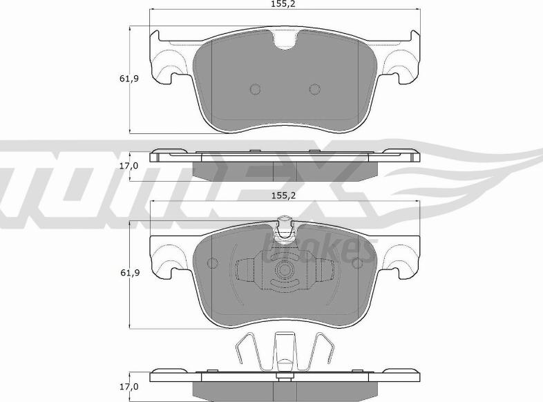 TOMEX brakes TX 18-35 - Гальмівні колодки, дискові гальма autocars.com.ua