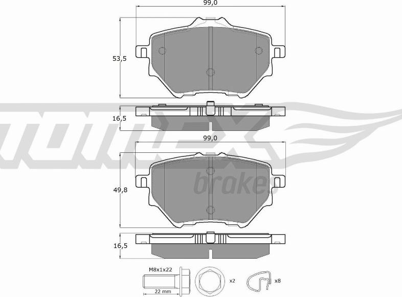 TOMEX brakes TX 18-36 - Гальмівні колодки, дискові гальма autocars.com.ua