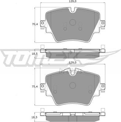 TOMEX brakes TX 18-43 - Тормозные колодки, дисковые, комплект autodnr.net