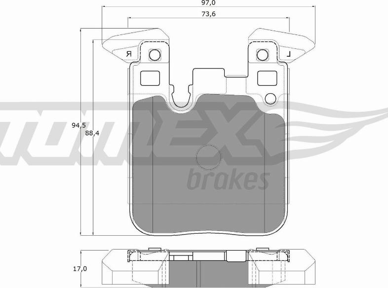 TOMEX brakes TX 18-47 - Гальмівні колодки, дискові гальма autocars.com.ua