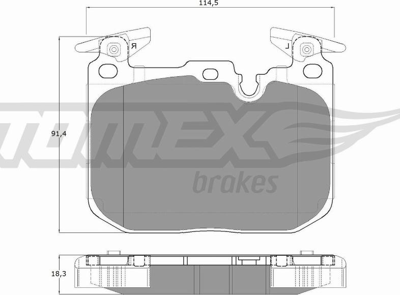 TOMEX brakes TX 18-48 - Гальмівні колодки, дискові гальма autocars.com.ua