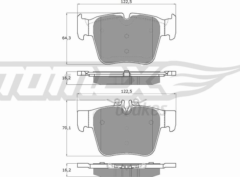 TOMEX brakes TX 18-54 - Гальмівні колодки, дискові гальма autocars.com.ua