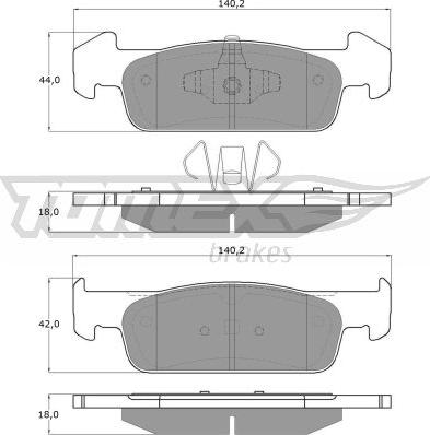 TOMEX brakes TX 18-62 - Гальмівні колодки, дискові гальма autocars.com.ua