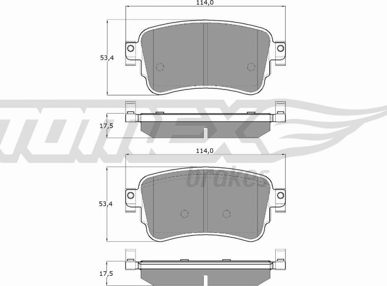 TOMEX brakes TX 18-64 - Тормозные колодки, дисковые, комплект autodnr.net