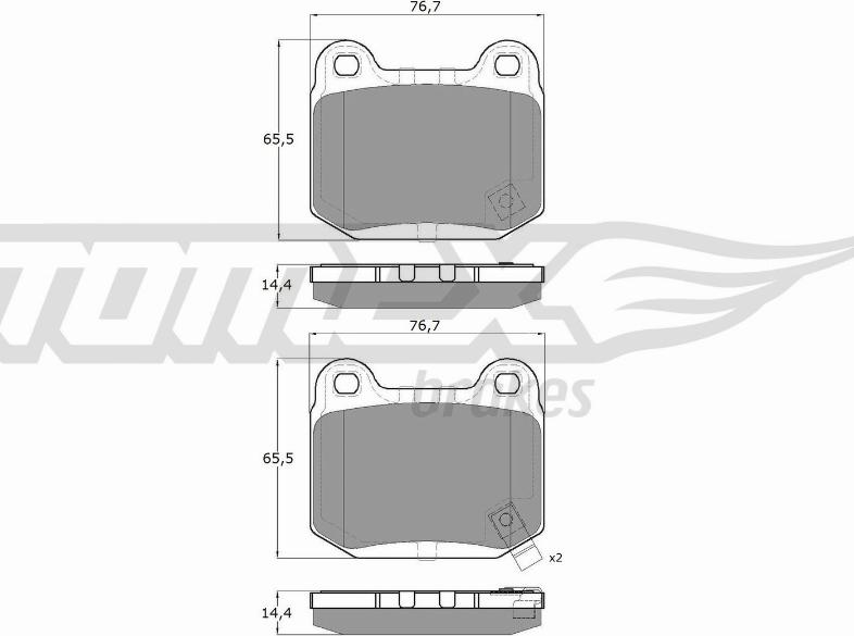 TOMEX brakes TX 18-72 - Гальмівні колодки, дискові гальма autocars.com.ua