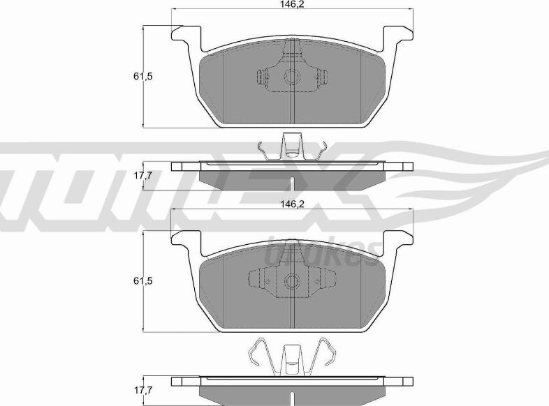 TOMEX brakes TX 18-73 - Гальмівні колодки, дискові гальма autocars.com.ua