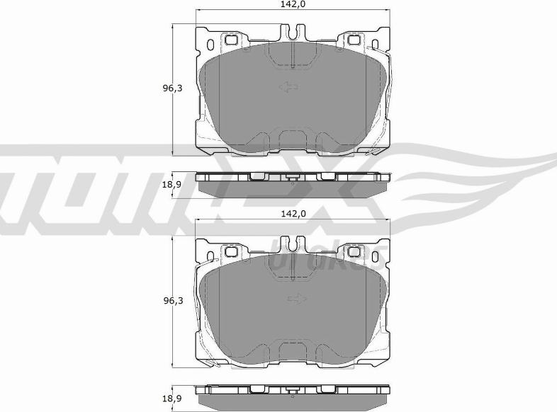 TOMEX brakes TX 18-75 - Тормозные колодки, дисковые, комплект autodnr.net