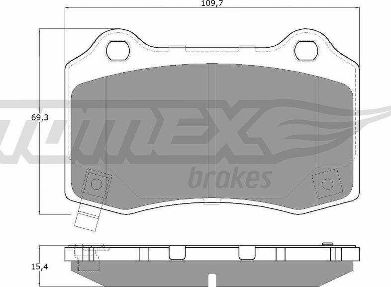 TOMEX brakes TX 18-81 - Гальмівні колодки, дискові гальма autocars.com.ua