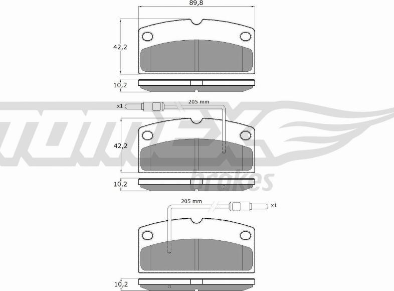 TOMEX brakes TX 18-82 - Гальмівні колодки, дискові гальма autocars.com.ua