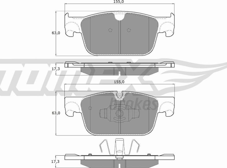 TOMEX brakes TX 18-86 - Тормозные колодки, дисковые, комплект autodnr.net