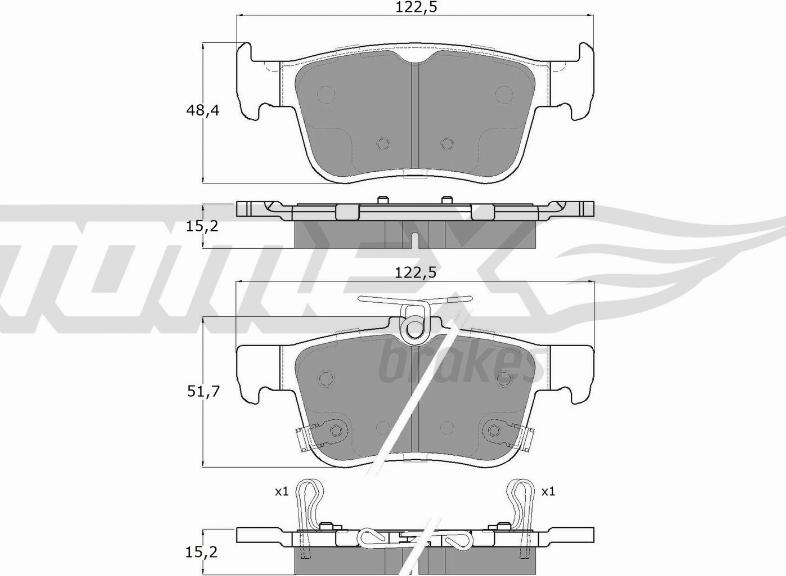 TOMEX brakes TX 18-871 - Тормозные колодки, дисковые, комплект autodnr.net